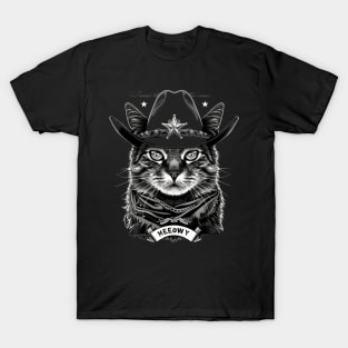 Cat Cowboy Whiskers & Spurs T-Shirt